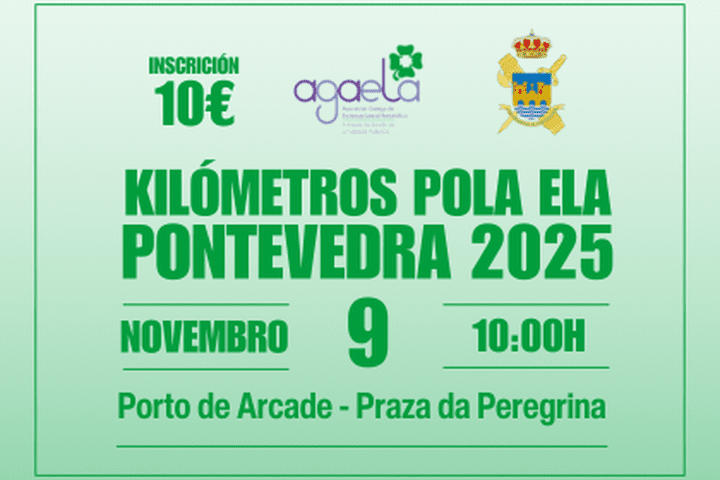 Kilómetros pola ELA en Pontevedra