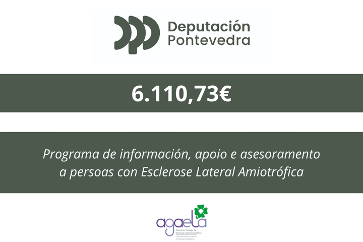 A Deputación de Pontevedra apoia o noso programa de atención integral a familias con ELA